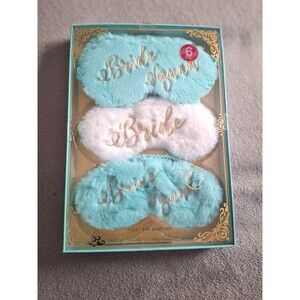 Luxe And Willow Sleeping Masks 3 Teal + 1 White Luxurious Bridal Shower Gift